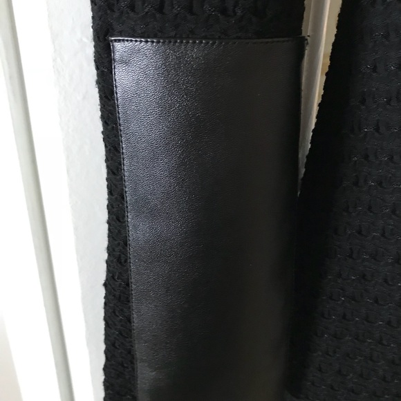 Etcetera Size M gathered top with Leather sleeves. - Picture 2 of 3